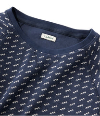 Women's Unshrinkable Mini-Waffle Tee, Long-Sleeve Crewneck Stripe | L.L.Bean outlet