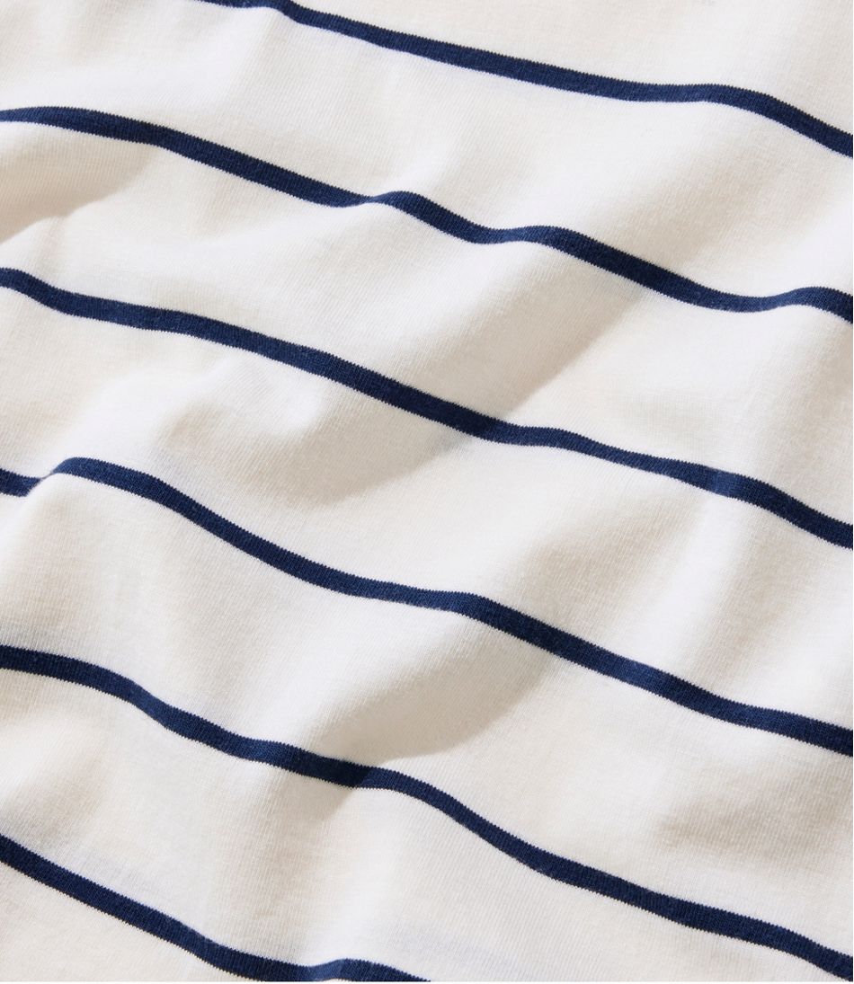 Women's Soft Stretch Supima-Blend Tee, Scoopneck Short-Sleeve Stripe | L.L.Bean online
