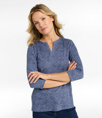 Women's L.L.Bean Tee, Three-Quarter-Sleeve Splitneck Tunic Print | L.L.Bean sale