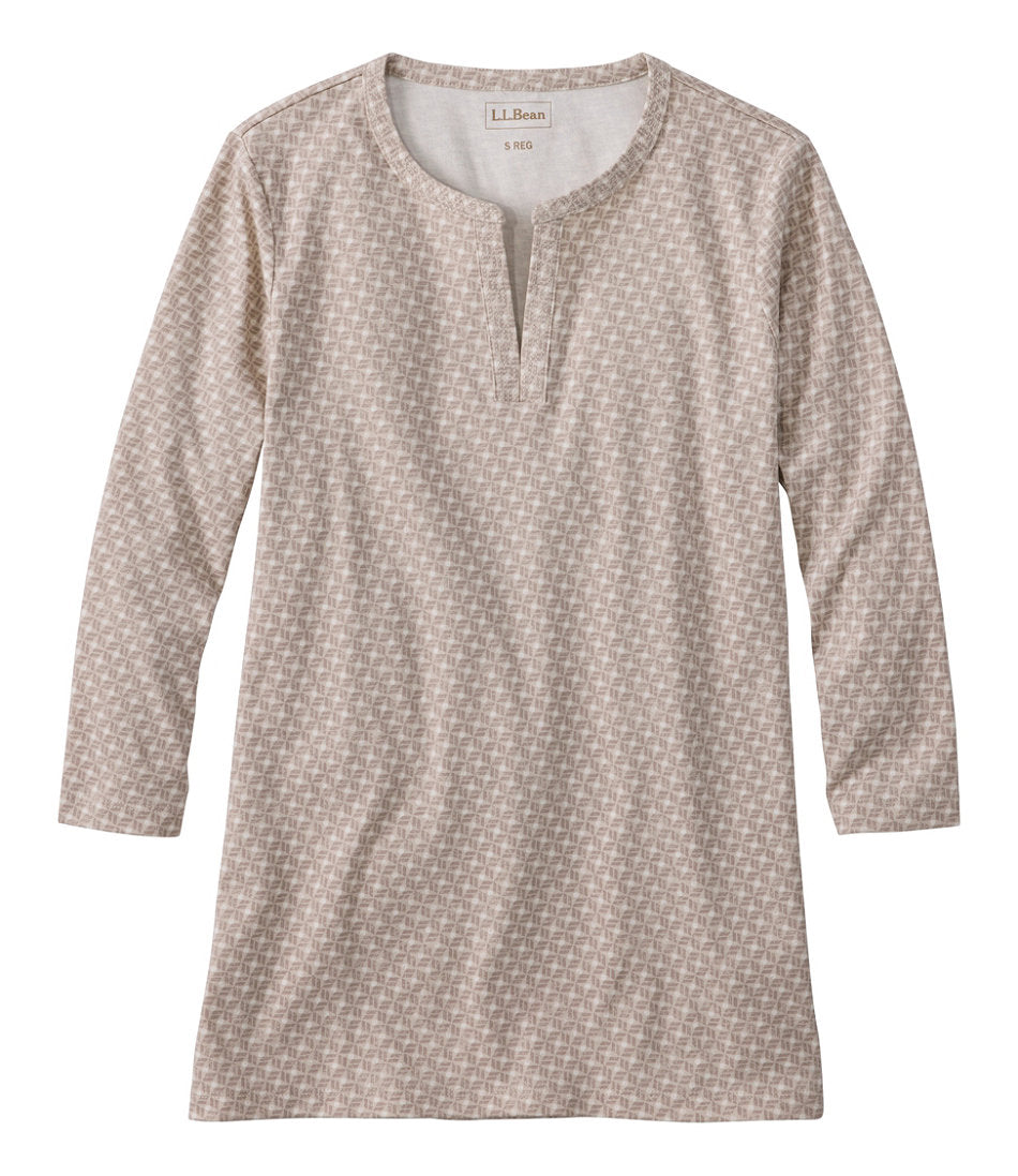 Women's L.L.Bean Tee, Three-Quarter-Sleeve Splitneck Tunic Print | L.L.Bean sale