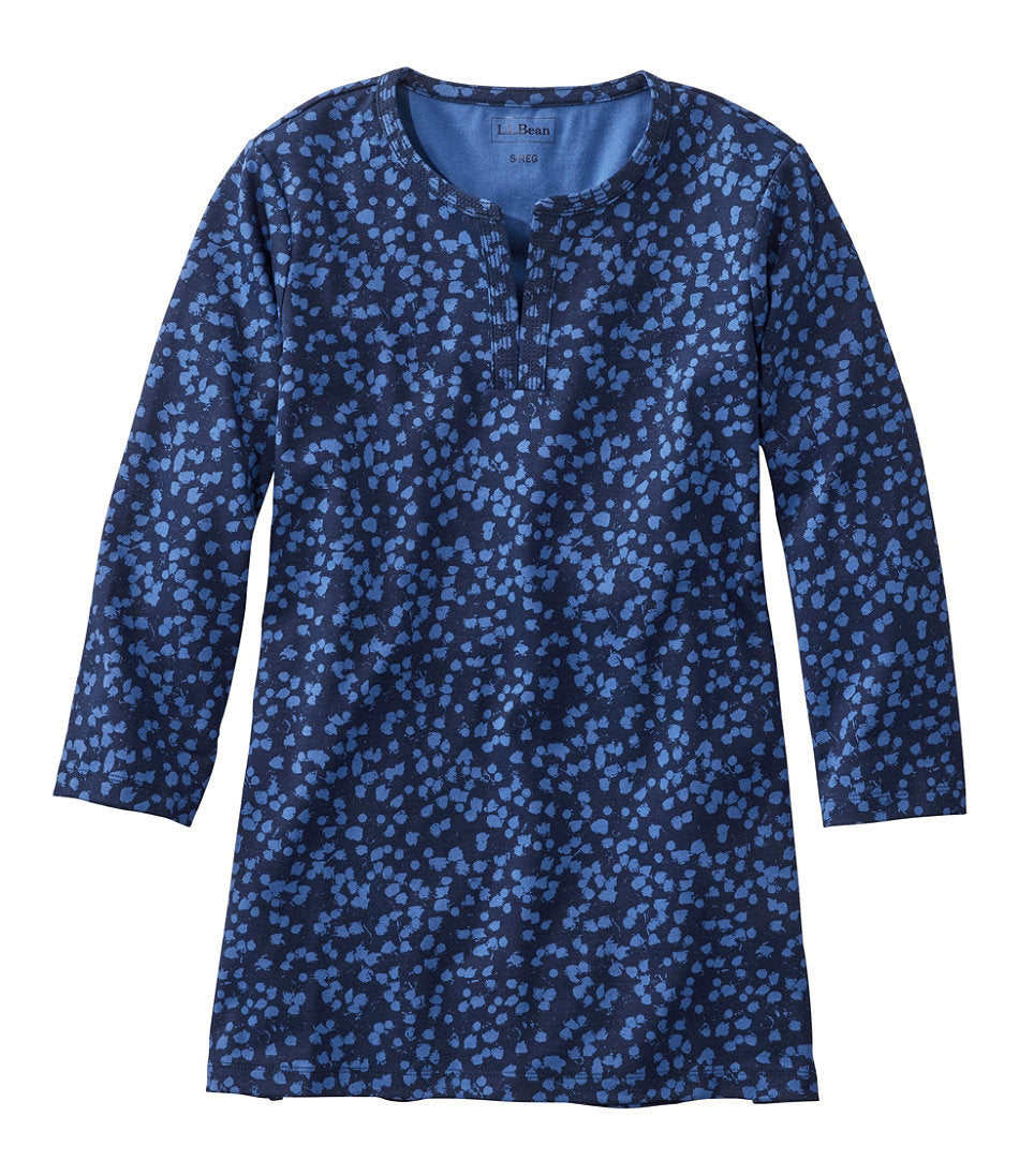 Women's L.L.Bean Tee, Three-Quarter-Sleeve Splitneck Tunic Print | L.L.Bean sale
