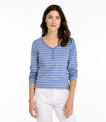 Women's L.L.Bean V-Neck Henley, Long-Sleeve Stripe | L.L.Bean near me