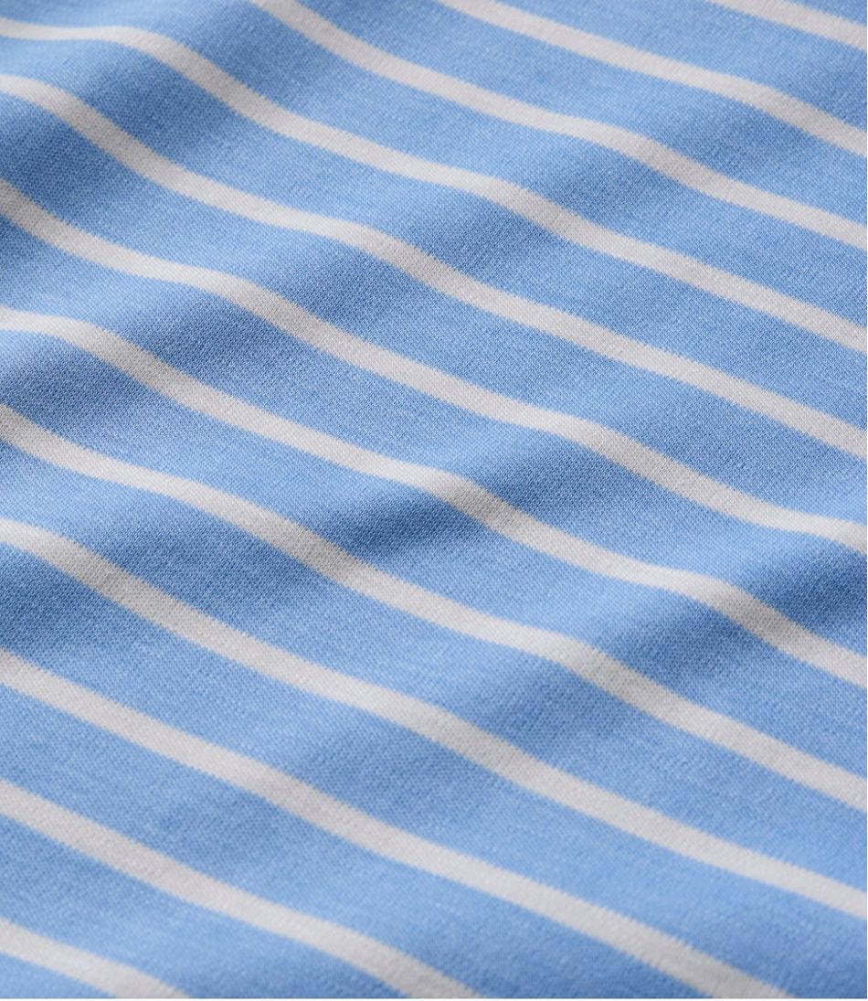 Women's Pima Cotton Tee, Elbow-Sleeve Boatneck Stripe | L.L.Bean for sale