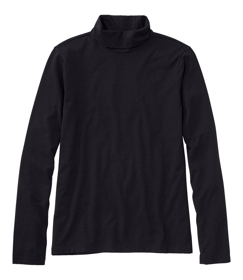 Women's Soft Stretch Supima-Blend Tee, Turtleneck | L.L.Bean on sale