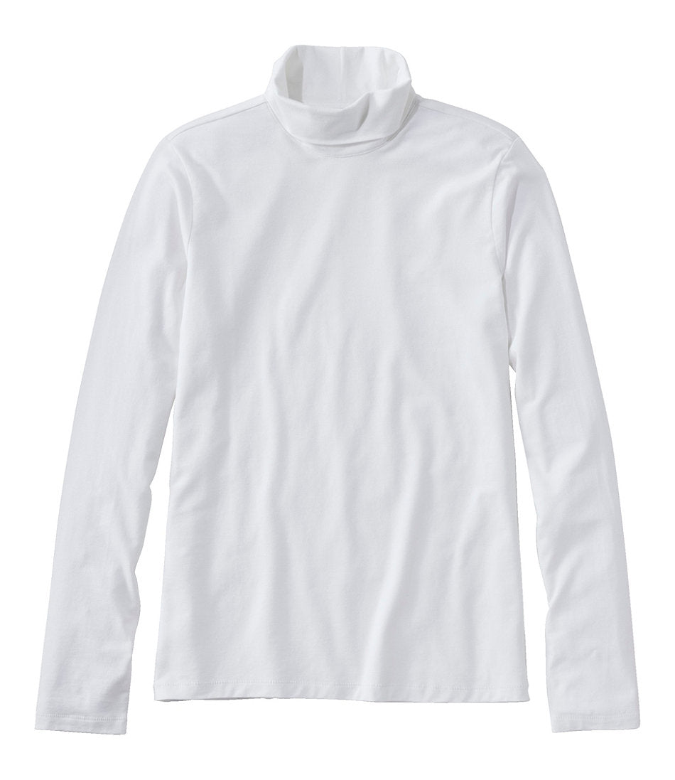 Women's Soft Stretch Supima-Blend Tee, Turtleneck | L.L.Bean on sale