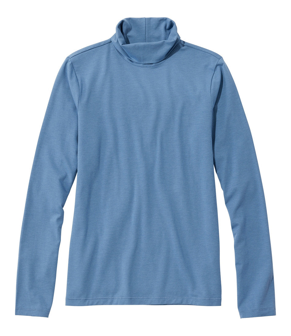 Women's Soft Stretch Supima-Blend Tee, Turtleneck | L.L.Bean on sale