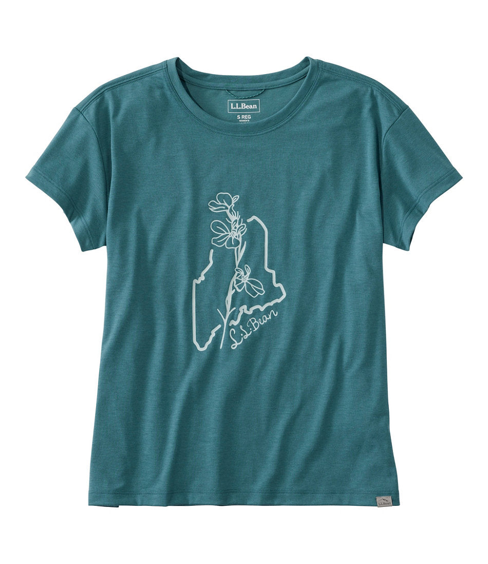 Women's Vista Camp Tee, Short-Sleeve Graphic Crew | L.L.Bean outlet