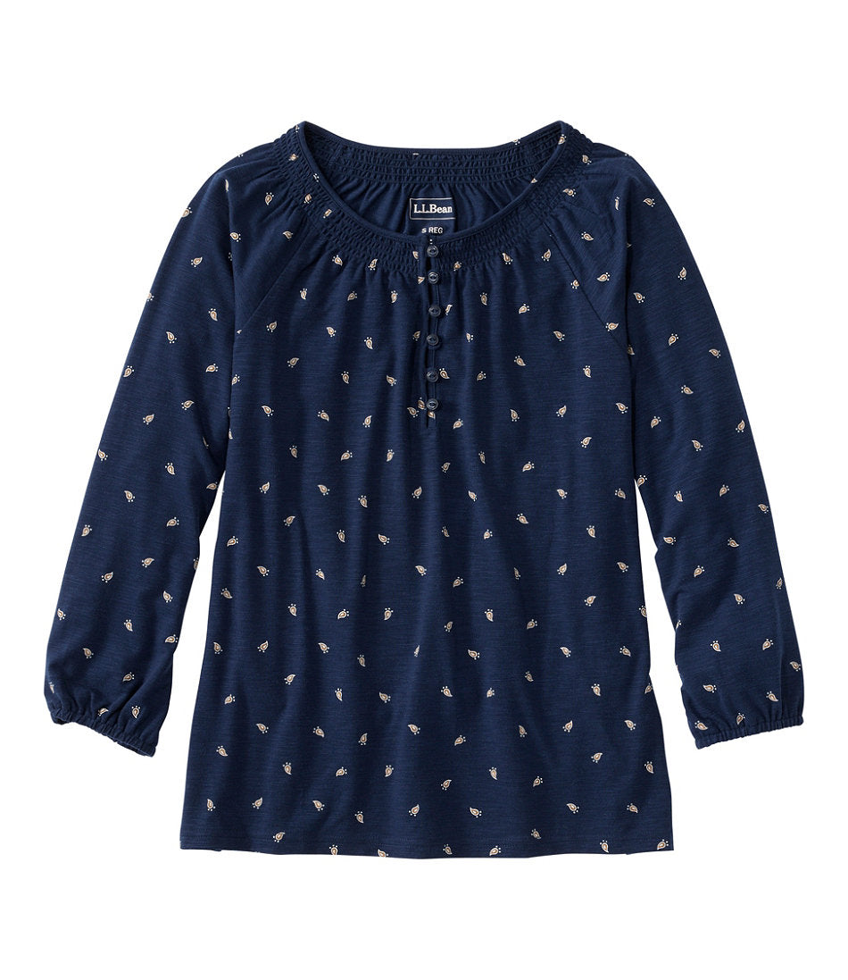 Women's Camden Hills Tee, Three-Quarter-Sleeve Print | L.L.Bean sale