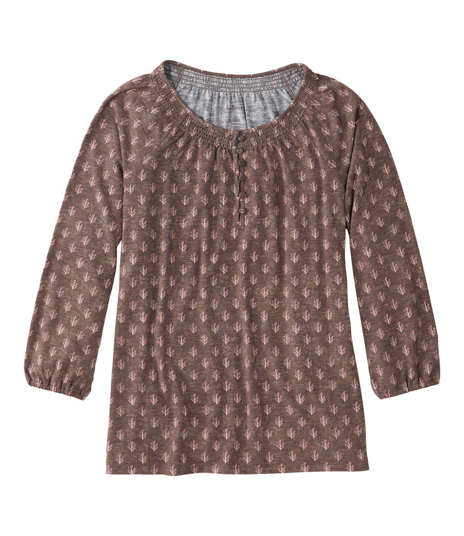 Women's Camden Hills Tee, Three-Quarter-Sleeve Print | L.L.Bean sale