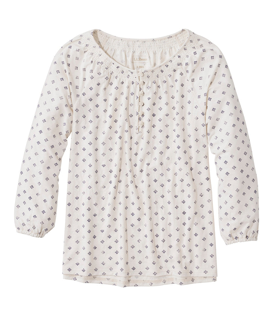 Women's Camden Hills Tee, Three-Quarter-Sleeve Print | L.L.Bean sale