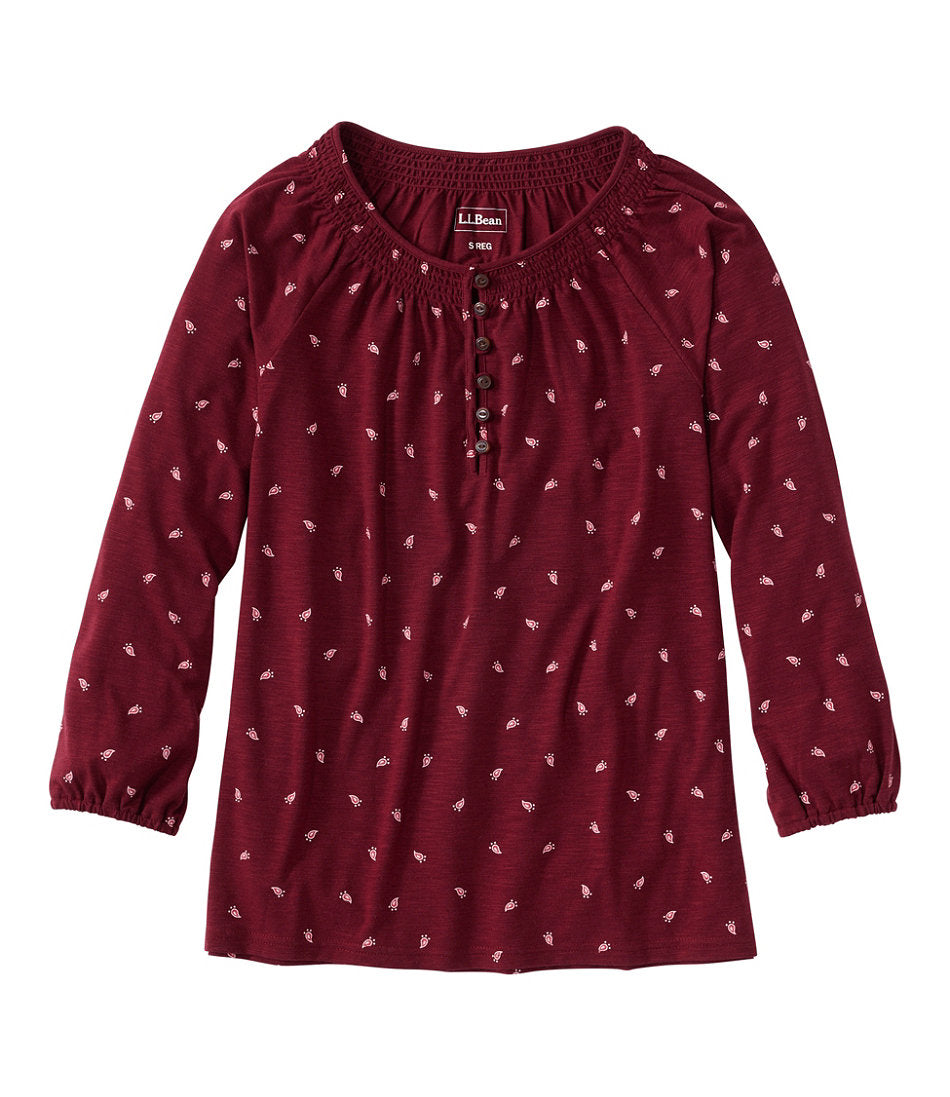 Women's Camden Hills Tee, Three-Quarter-Sleeve Print | L.L.Bean sale