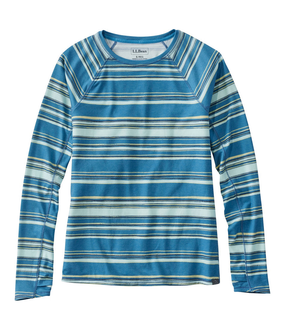 Women's Everyday SunSmart® Tee, Crewneck Long-Sleeve Stripe | L.L.Bean for sale