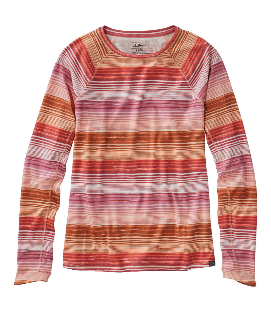 Women's Everyday SunSmart® Tee, Crewneck Long-Sleeve Stripe | L.L.Bean for sale