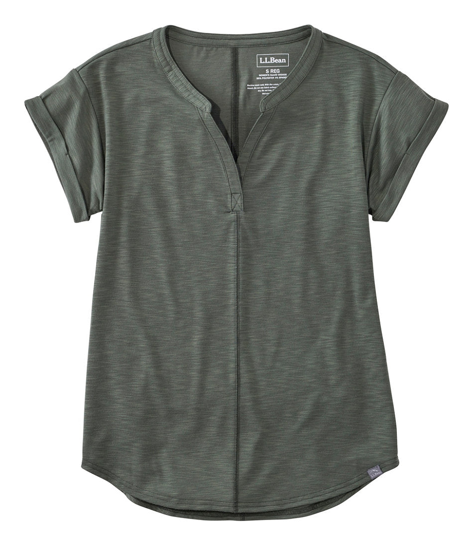 Women's Streamside Tee, Short-Sleeve Splitneck | L.L.Bean on sale