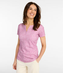 Women's L.L.Bean Tee, Short-Sleeve Notch-Neck Print | L.L.Bean near me