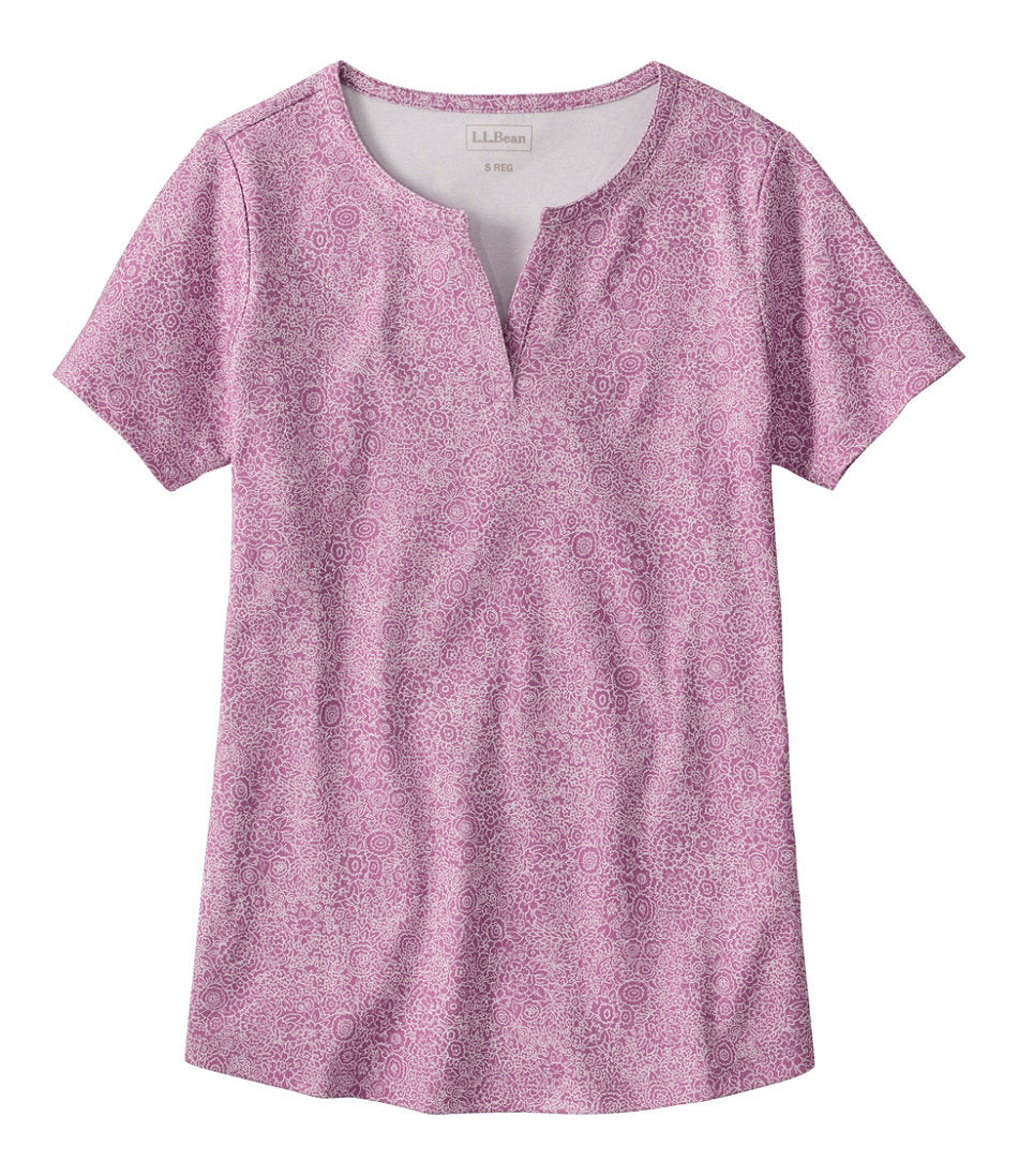 Women's L.L.Bean Tee, Short-Sleeve Notch-Neck Print | L.L.Bean near me