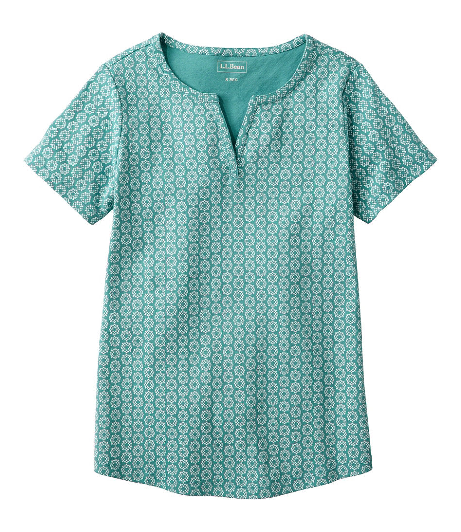 Women's L.L.Bean Tee, Short-Sleeve Notch-Neck Print | L.L.Bean near me