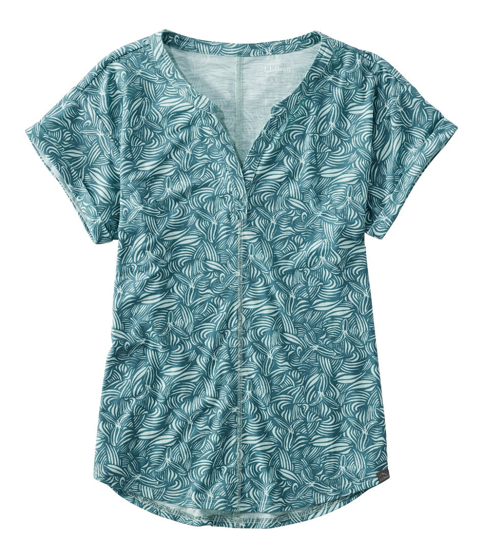 Women's Streamside Tee, Short-Sleeve Splitneck Print | L.L.Bean for sale