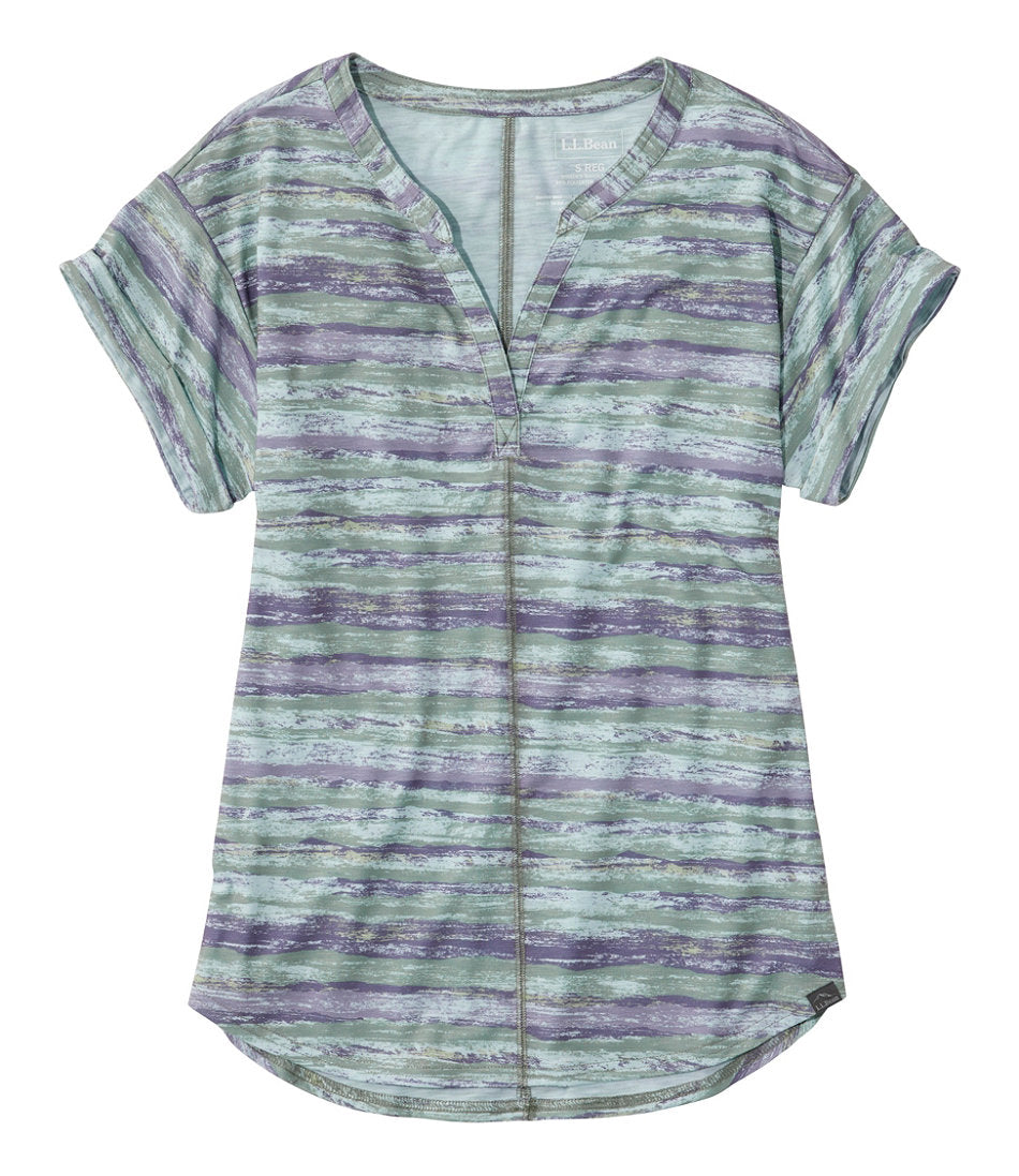 Women's Streamside Tee, Short-Sleeve Splitneck Print | L.L.Bean for sale