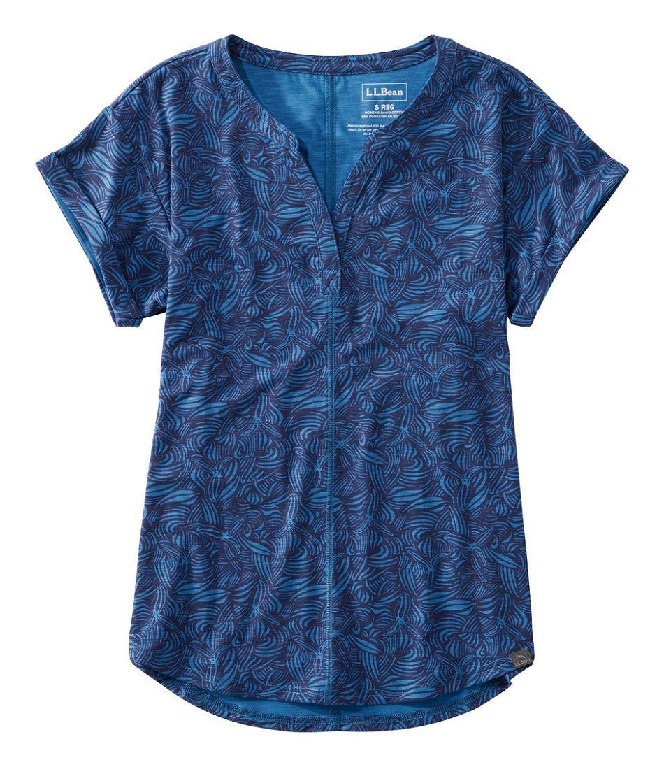 Women's Streamside Tee, Short-Sleeve Splitneck Print | L.L.Bean for sale