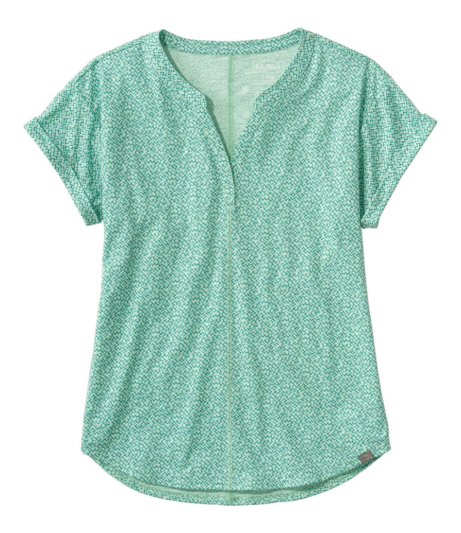 Women's Streamside Tee, Short-Sleeve Splitneck Print | L.L.Bean for sale