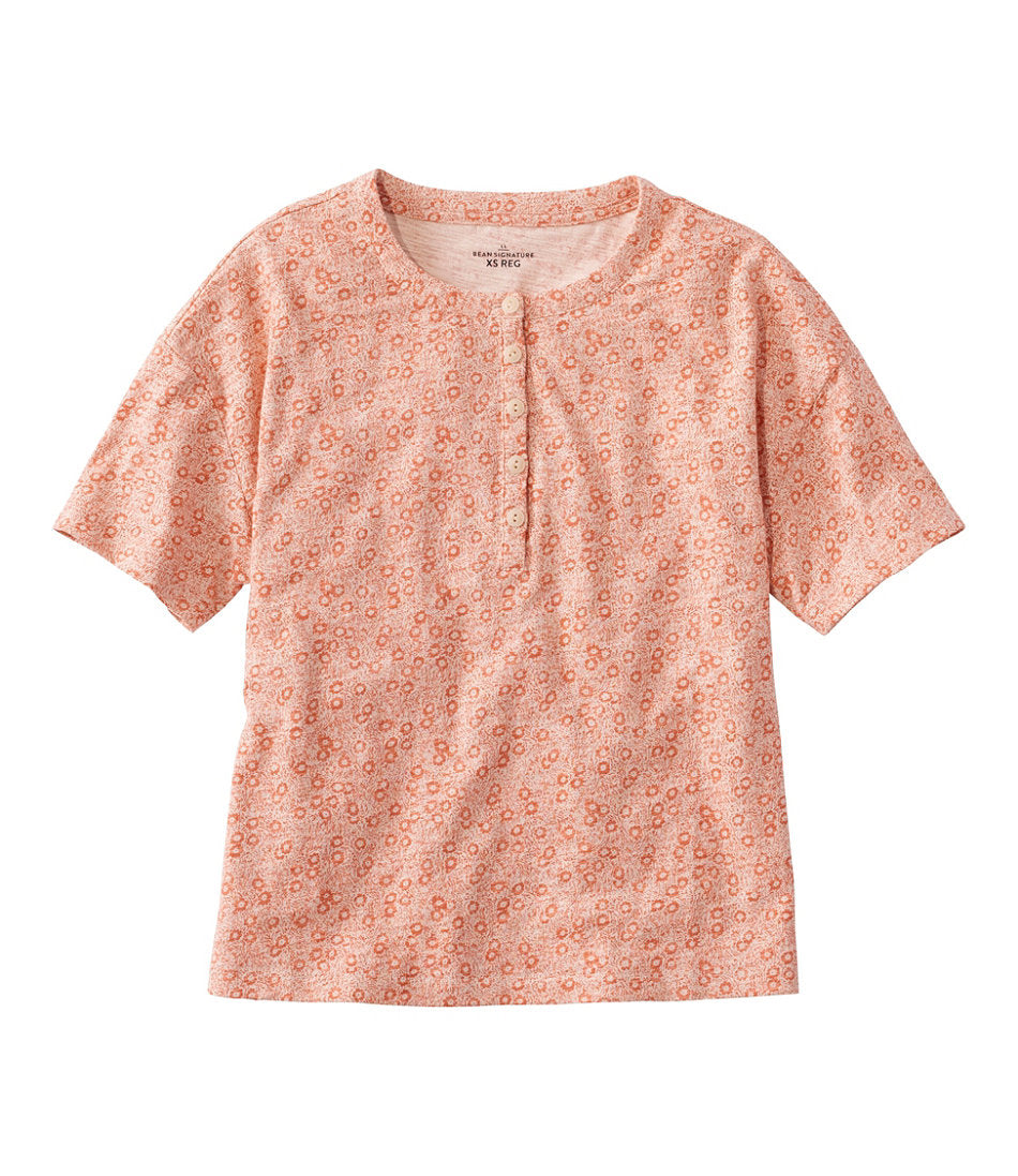 Women's Signature Slub Tee, Short-Sleeve Henley Novelty | L.L.Bean discount