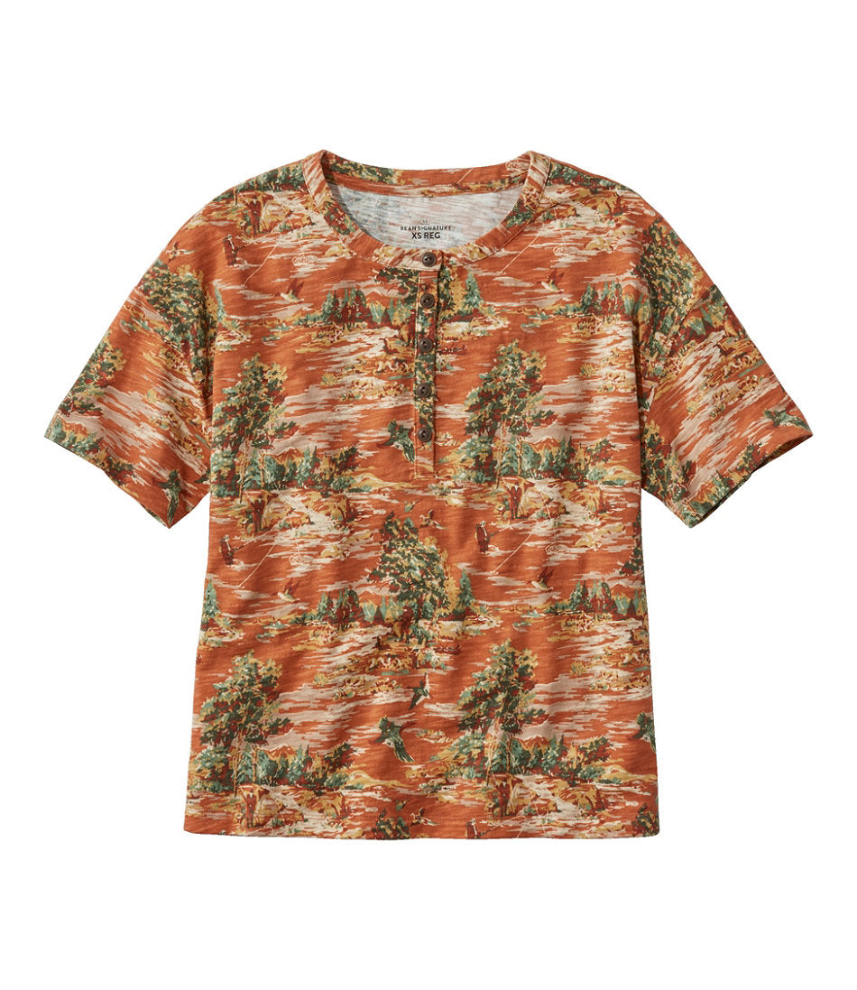 Women's Signature Slub Tee, Short-Sleeve Henley Novelty | L.L.Bean discount
