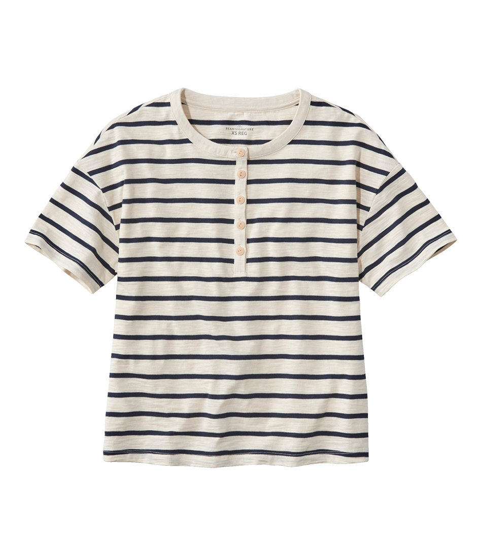 Women's Signature Slub Tee, Short-Sleeve Henley Novelty | L.L.Bean discount