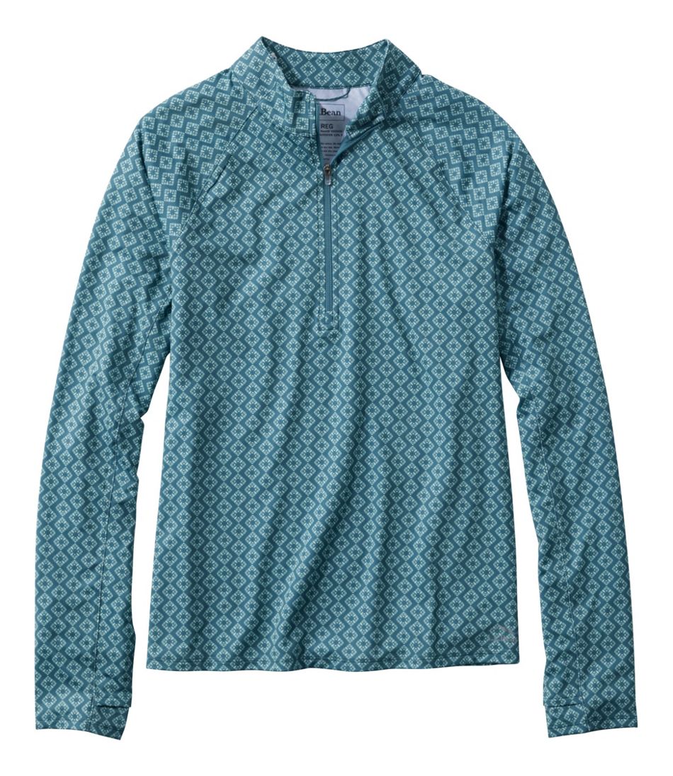 Women's Access Trail Pullover, Long-Sleeve Quarter-Zip Print | L.L.Bean outlet