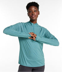 Women's Access Trail Pullover, Long-Sleeve Quarter-Zip Print | L.L.Bean outlet