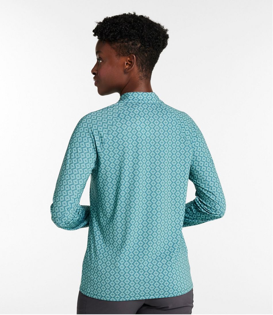 Women's Access Trail Pullover, Long-Sleeve Quarter-Zip Print | L.L.Bean outlet