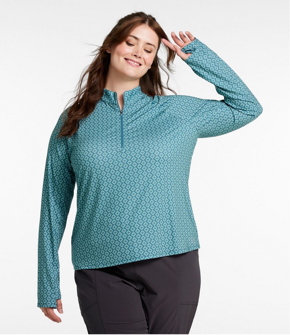 Women's Access Trail Pullover, Long-Sleeve Quarter-Zip Print | L.L.Bean outlet