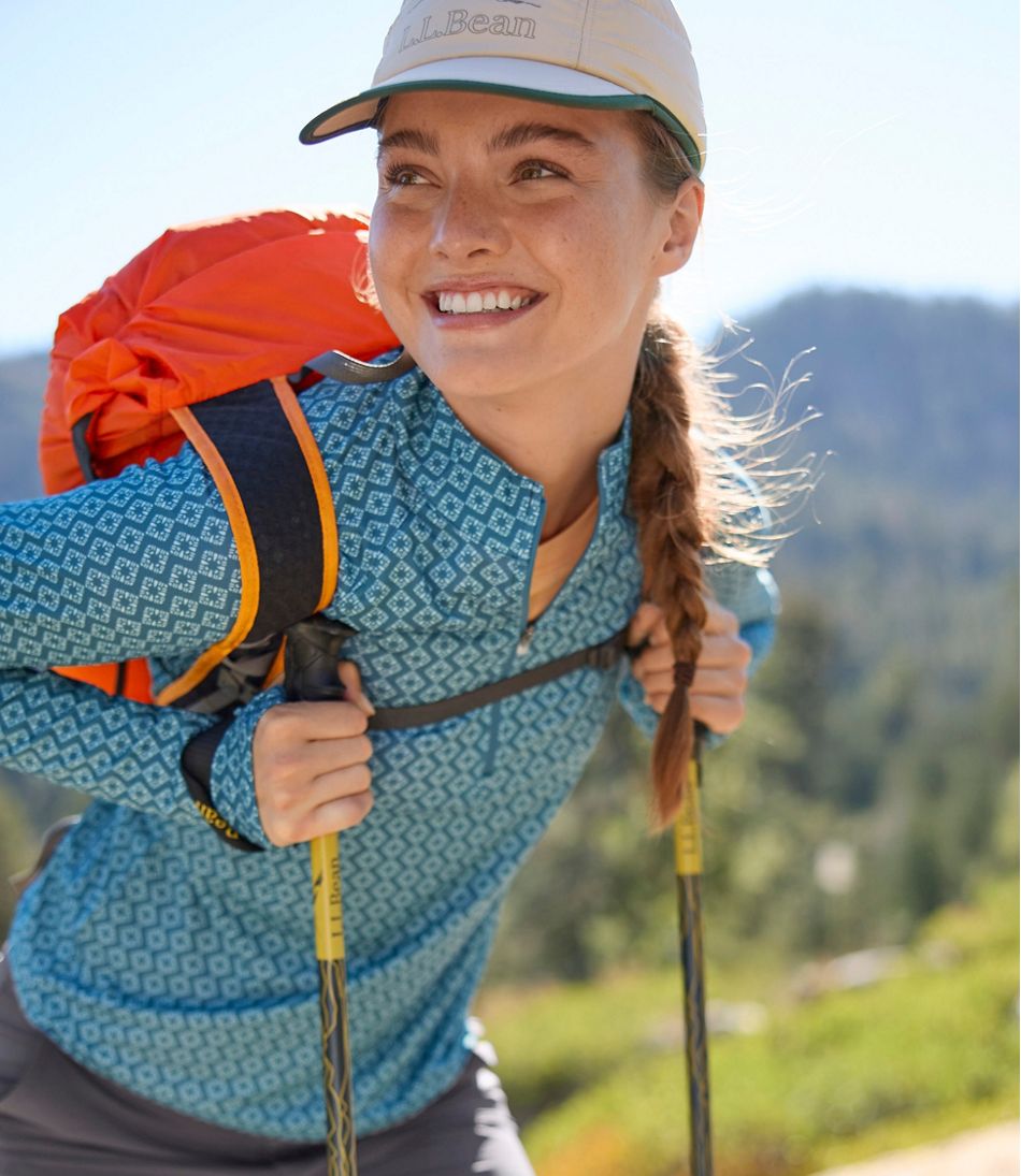Women's Access Trail Pullover, Long-Sleeve Quarter-Zip Print | L.L.Bean outlet