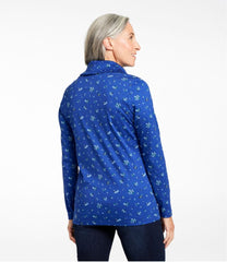 Women's Pima Cotton Tee, Long-Sleeve Cowlneck Print | L.L.Bean for sale