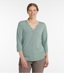 Women's Streamside Tee, Three-Quarter-Sleeve Splitneck | L.L.Bean discount