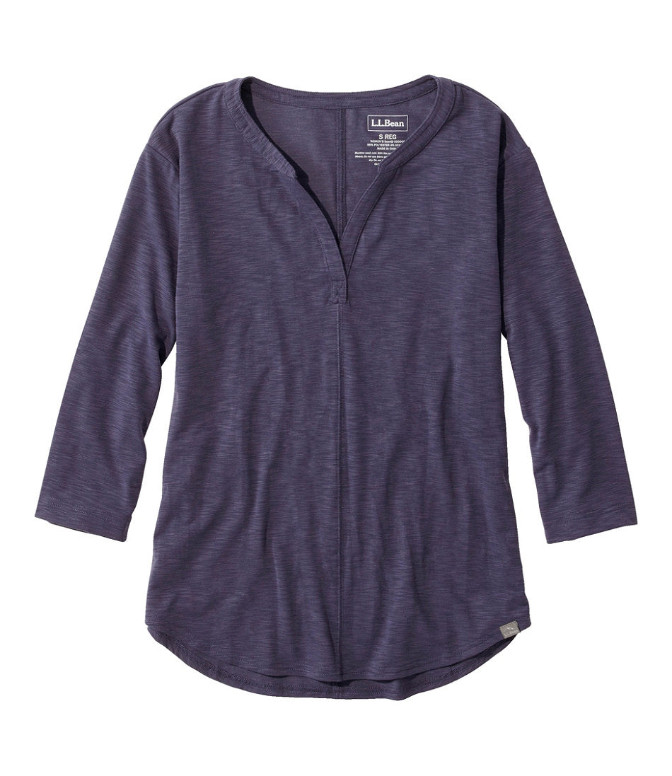 Women's Streamside Tee, Three-Quarter-Sleeve Splitneck | L.L.Bean discount