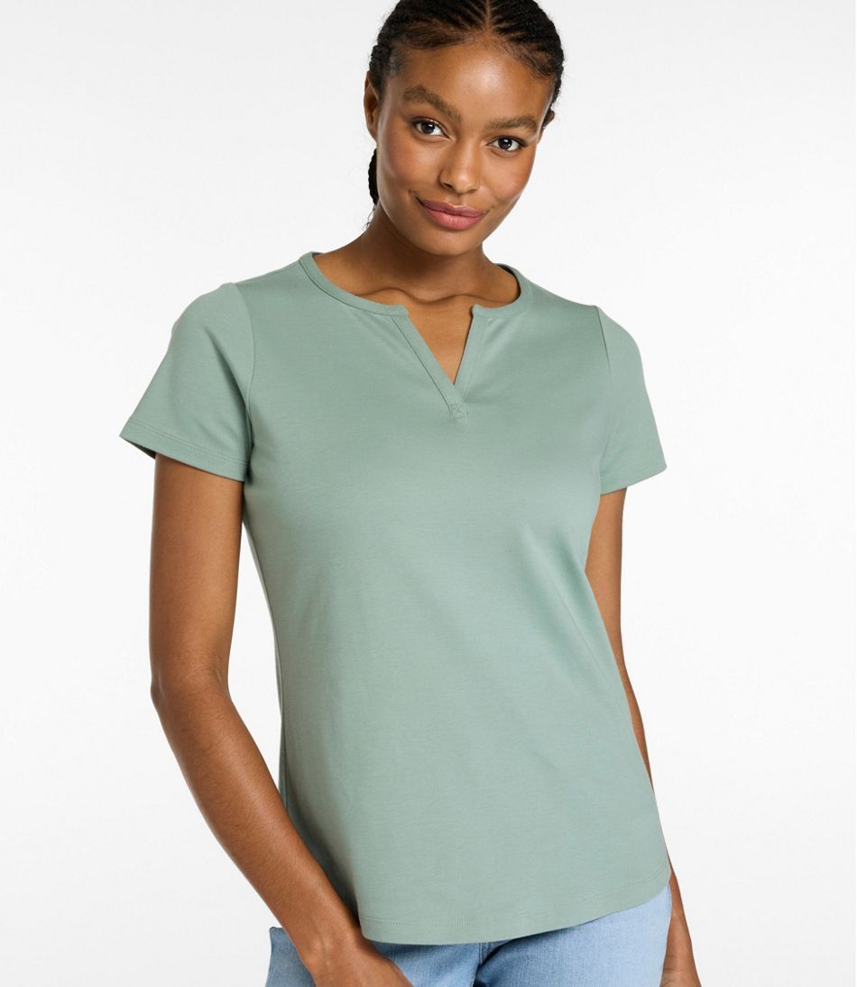 Women's L.L.Bean Tee, Short-Sleeve Notch-Neck | L.L.Bean sale