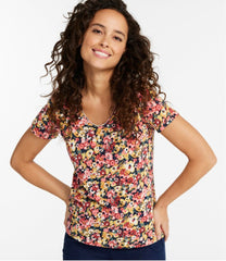 Women's Organic Cotton Tee, V-Neck Short-Sleeve Print | L.L.Bean discount