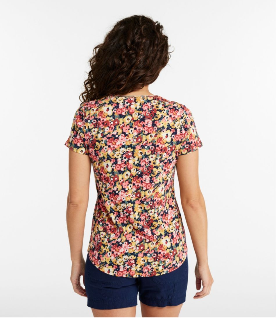 Women's Organic Cotton Tee, V-Neck Short-Sleeve Print | L.L.Bean discount
