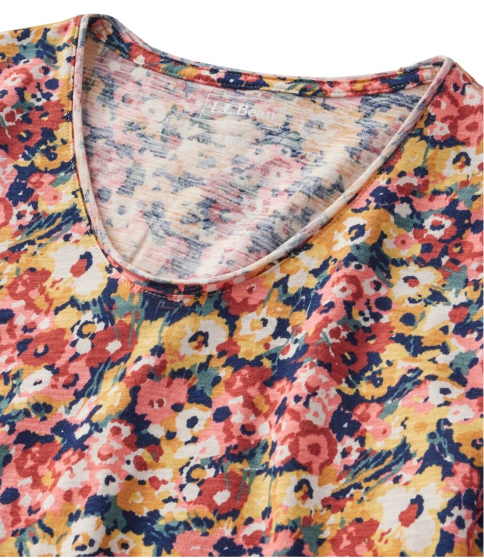 Women's Organic Cotton Tee, V-Neck Short-Sleeve Print | L.L.Bean discount