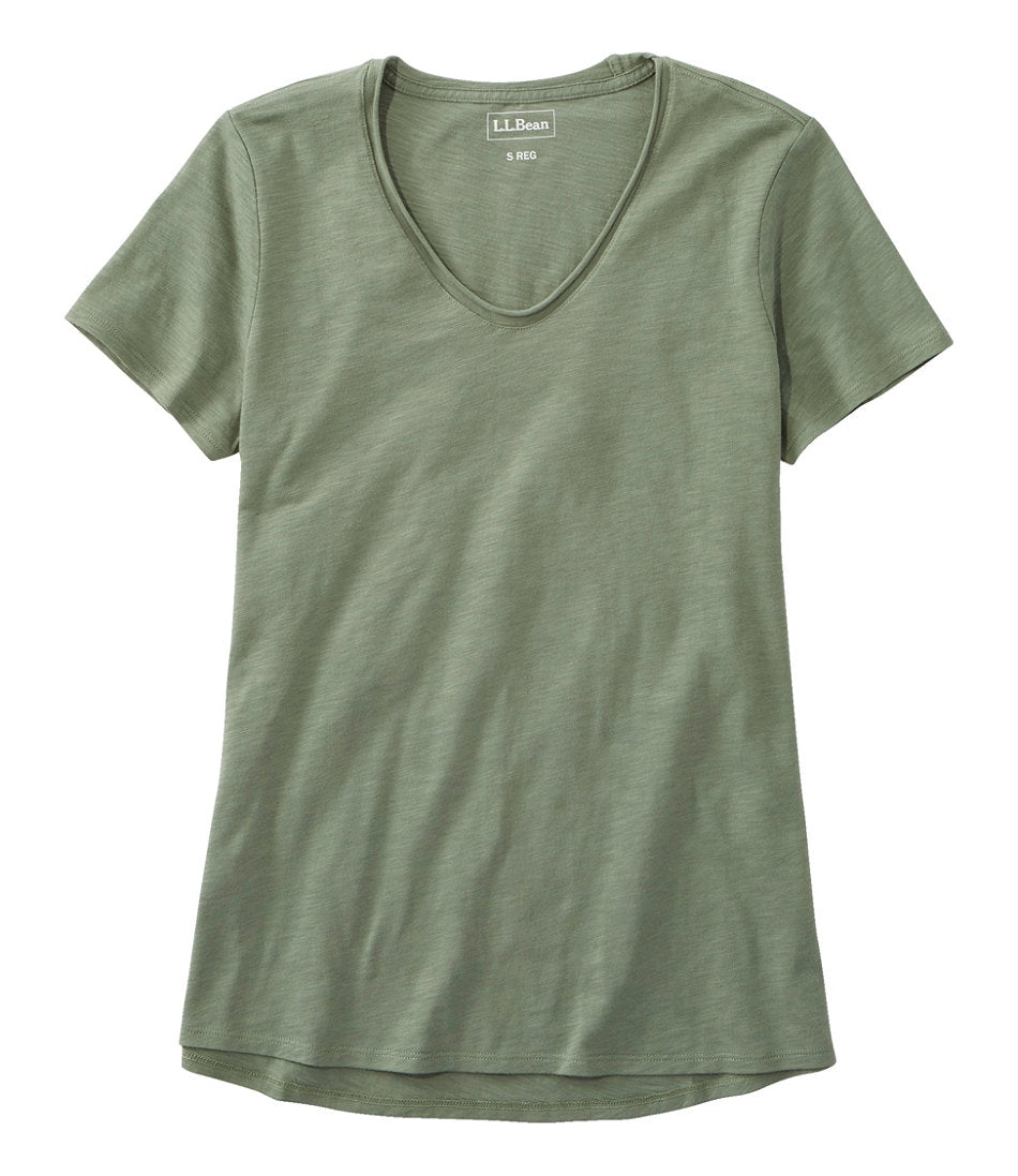 Women's Organic Cotton Tee, V-Neck Short-Sleeve | L.L.Bean for sale