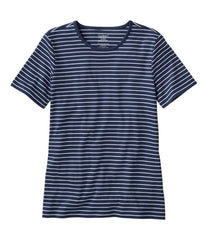 Women's Pima Cotton Tee, Short-Sleeve Crewneck Stripe | L.L.Bean discount