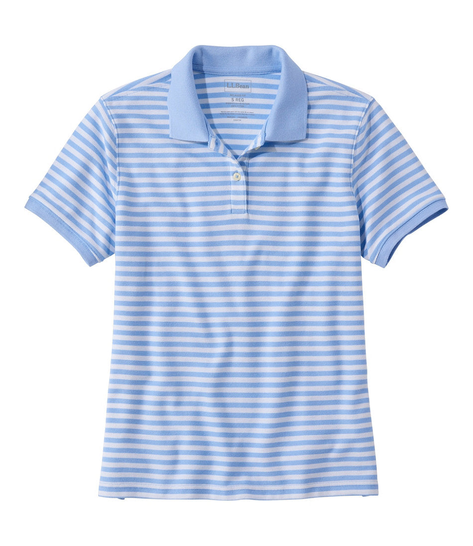 Women's Premium Double L Polo, Short-Sleeve Relaxed Fit Stripe | L.L.Bean online
