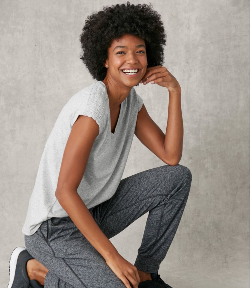 Women's Beyond Soft V-Neck Tee, Short Sleeve | L.L.Bean for sale