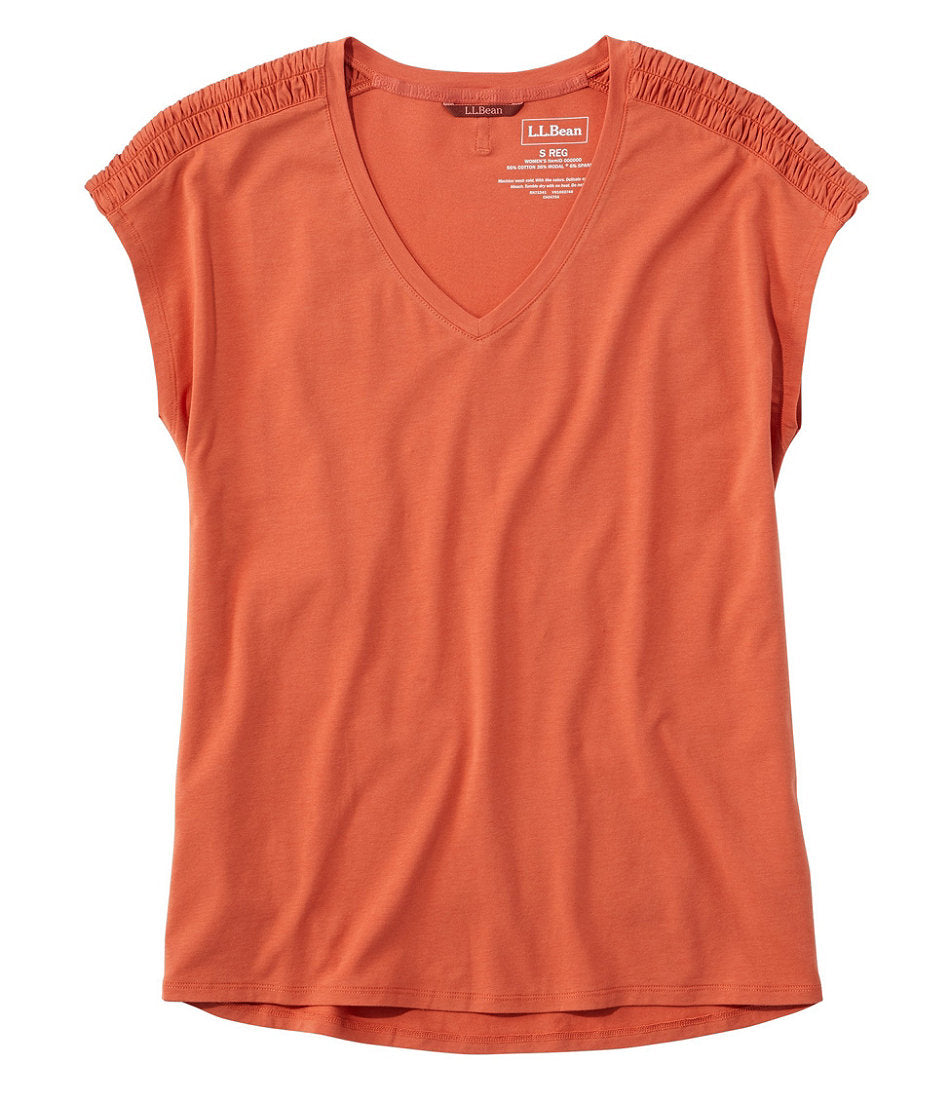 Women's Beyond Soft V-Neck Tee, Short Sleeve | L.L.Bean for sale
