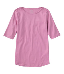 Women's Pima Cotton Tee, Elbow-Sleeve Boatneck | L.L.Bean discount