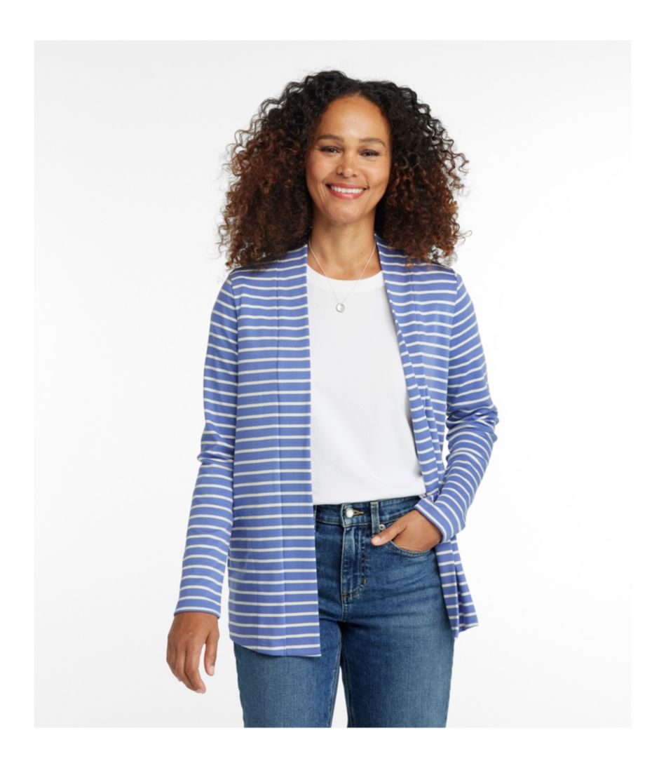 Women's Pima Cotton Open Cardigan, With Pockets Stripe | L.L.Bean near me