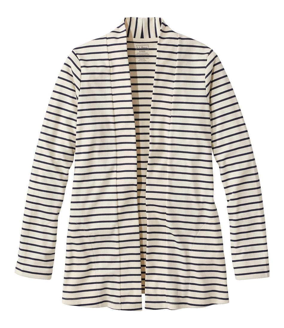 Women's Pima Cotton Open Cardigan, With Pockets Stripe | L.L.Bean near me