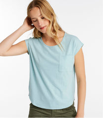 Women's Linen/Cotton Tee, Short-Sleeve Scoopneck | L.L.Bean for sale