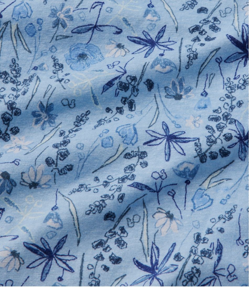 Women's Linen/Cotton Tee, Short-Sleeve Scoopneck Print | L.L.Bean online